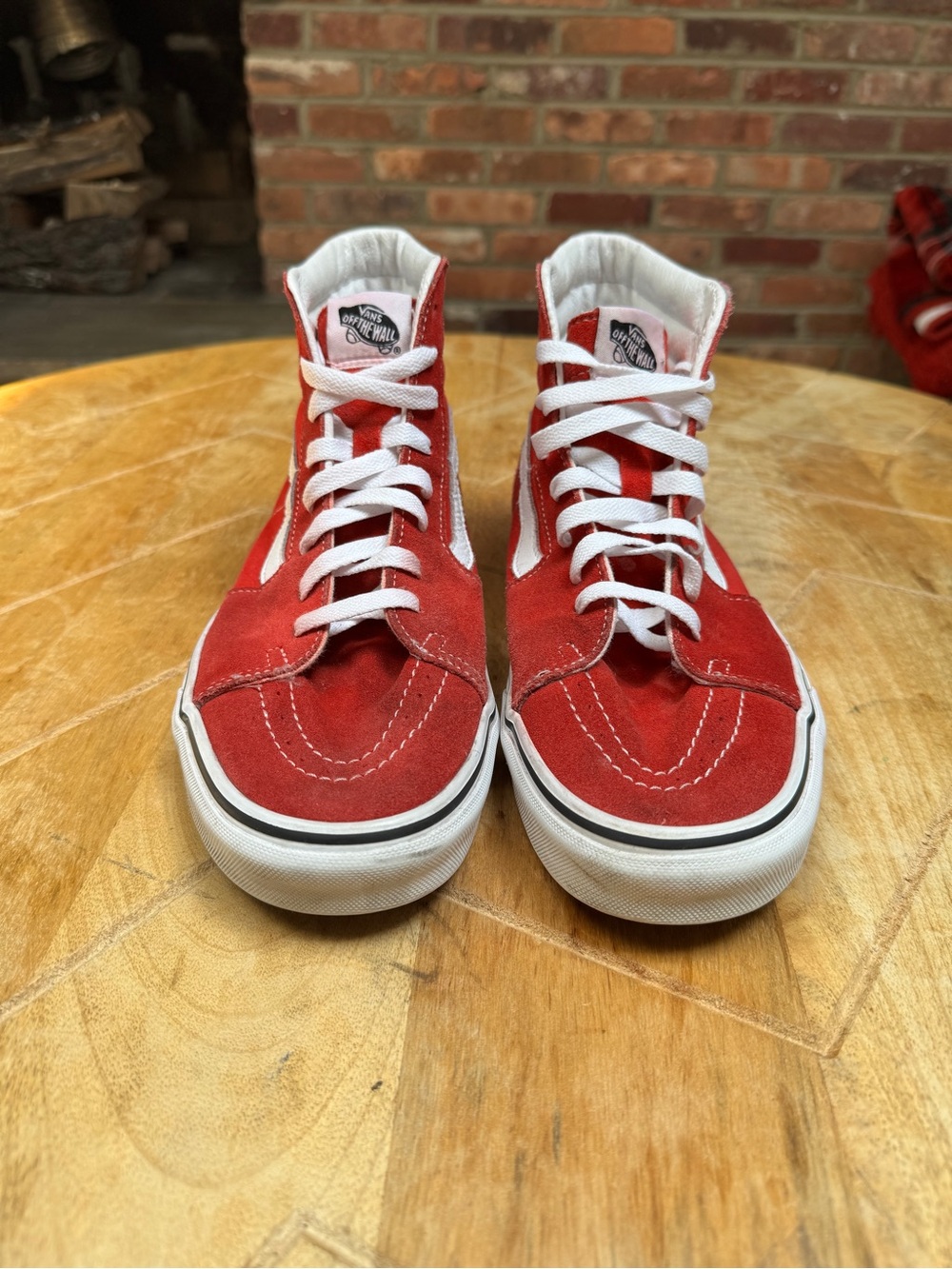 Vans Old School Red High-Top Skate Sneakers